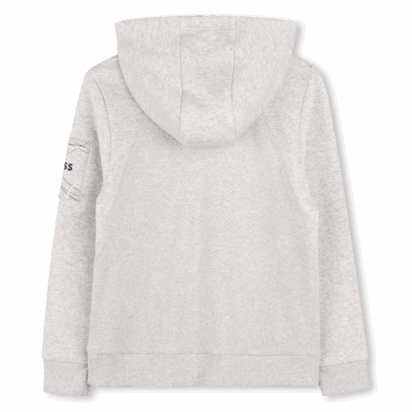 Deze BOSS-hoodie van geborsteld katoen en polyester fleece combineert comfort met een modern design en is voorzien van geribbelde panelen op de rug, zijkanten en kraag voor een opvallend textuureffect. De mooie logo-applique op de schouder zorgt voor een origineel en verfijnd detail. Dit model is perfect voor een dynamische en elegante stijl en zorgt voor zowel comfort als stijl voor dagelijks gebruik.
